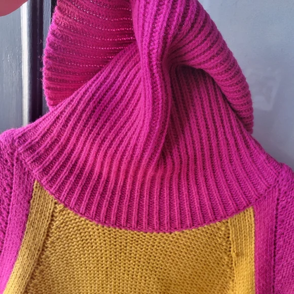 Ashley by 26 International Knee Sleeveless Dress Knitted Sleeveless Pink Orange - Picture 5 of 10